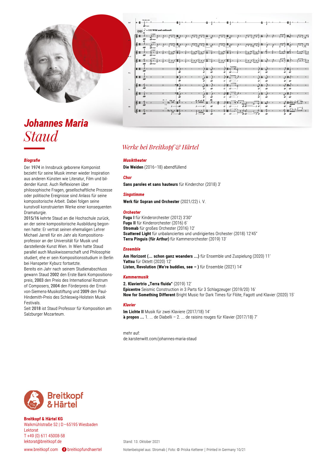 B+H 202 - Johannes Maria Staud - Cover