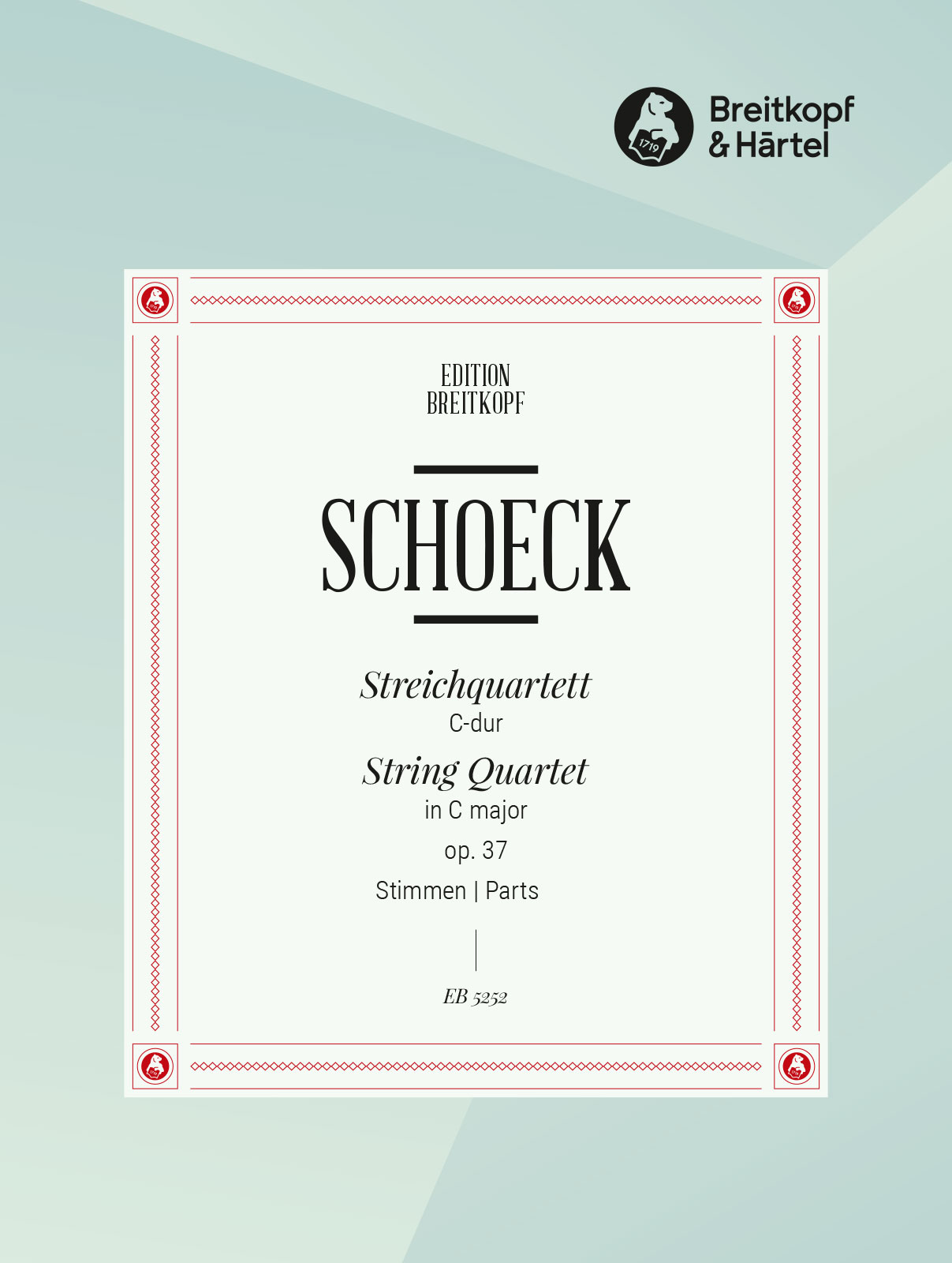 Othmar Schoeck - String Quartet in C major Op. 37 - Cover