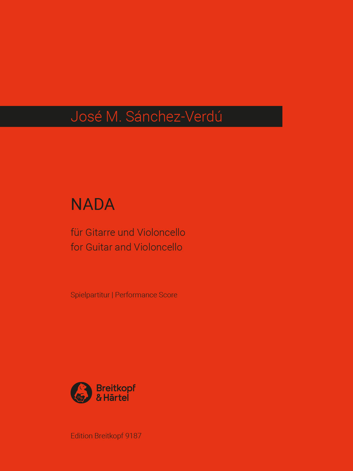 José M. Sánchez-Verdú - Nada - Cover