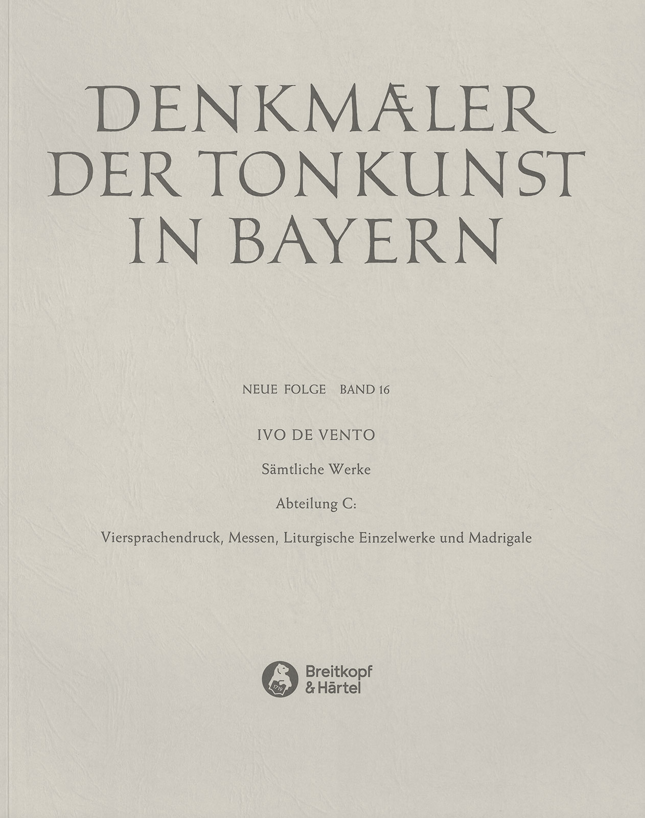 SON 246 - Gesellschaft für Bayerische Musikgeschichte - Denkmäler der Tonkunst in Bayern (Neue Folge) - Cover