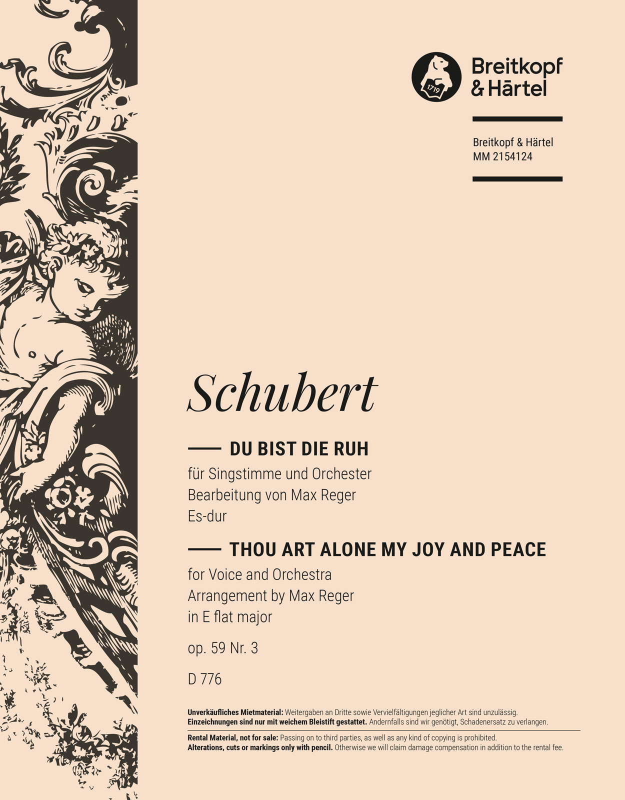 Franz Schubert - Du bist die Ruh D 776 [op. 59/3] - Cover