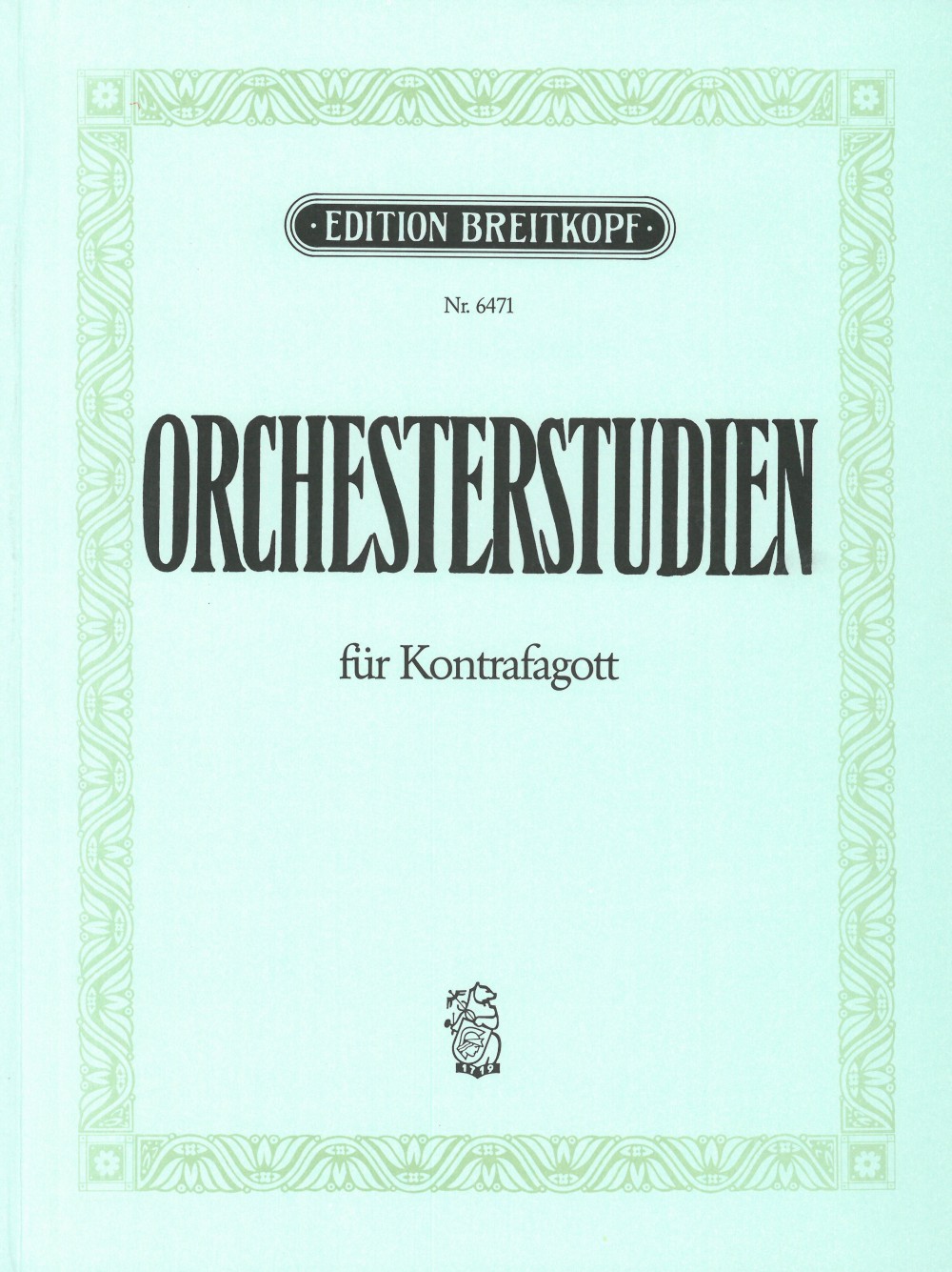Orchesterstudien für Kontrafagott - Cover
