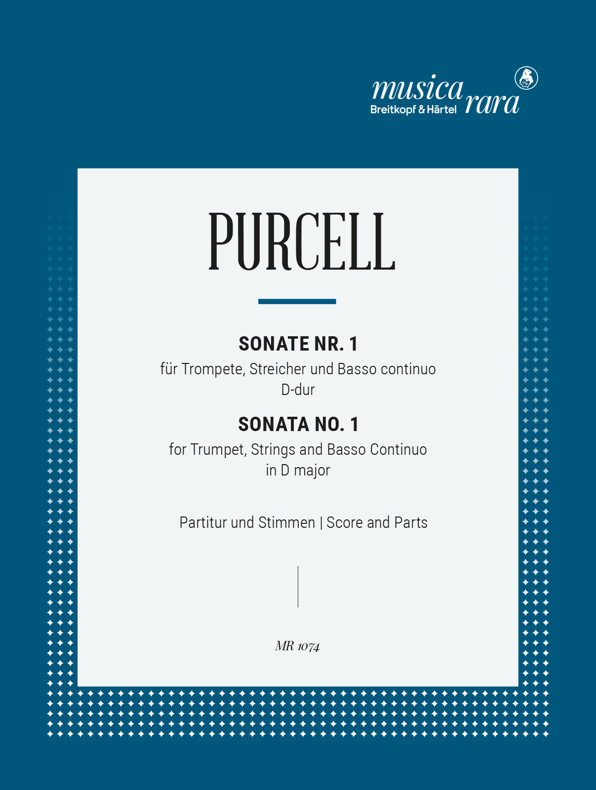 MR 1074 - Sonate Nr. 1 D-dur - Cover