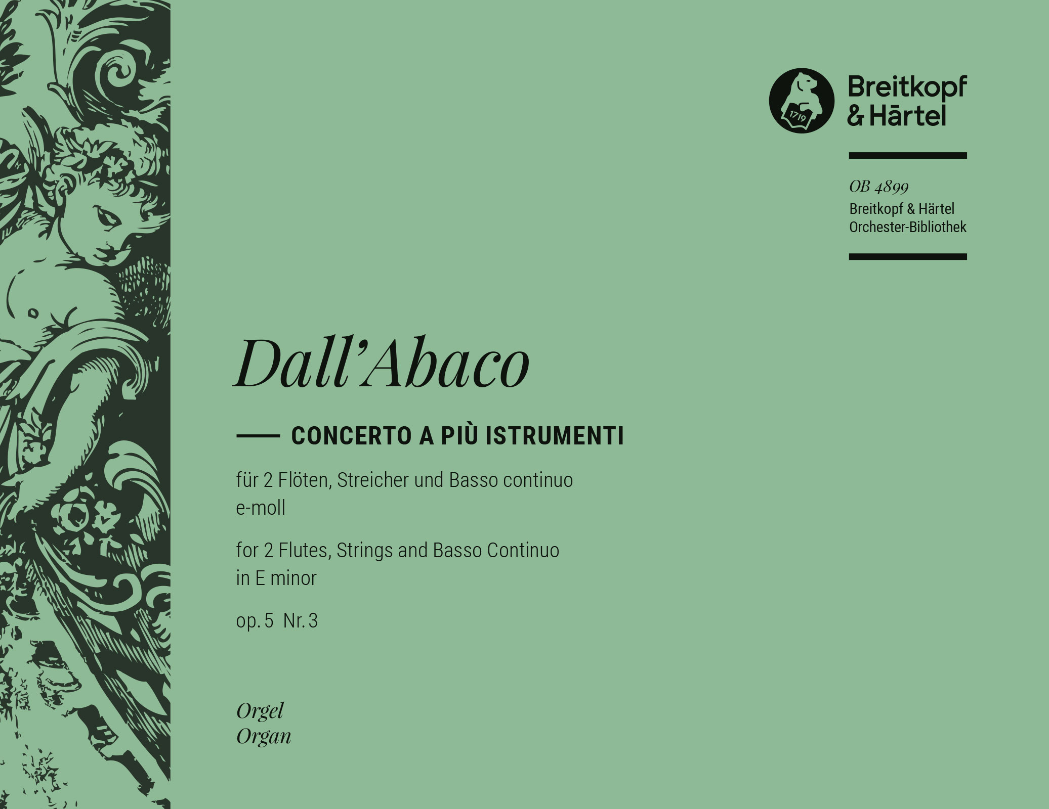 OB 4899-11 - Concerto a più Istrumenti in E minor Op. 5/3 - Cover