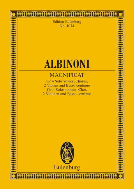 Tomaso Albinoni - Magnificat - Cover