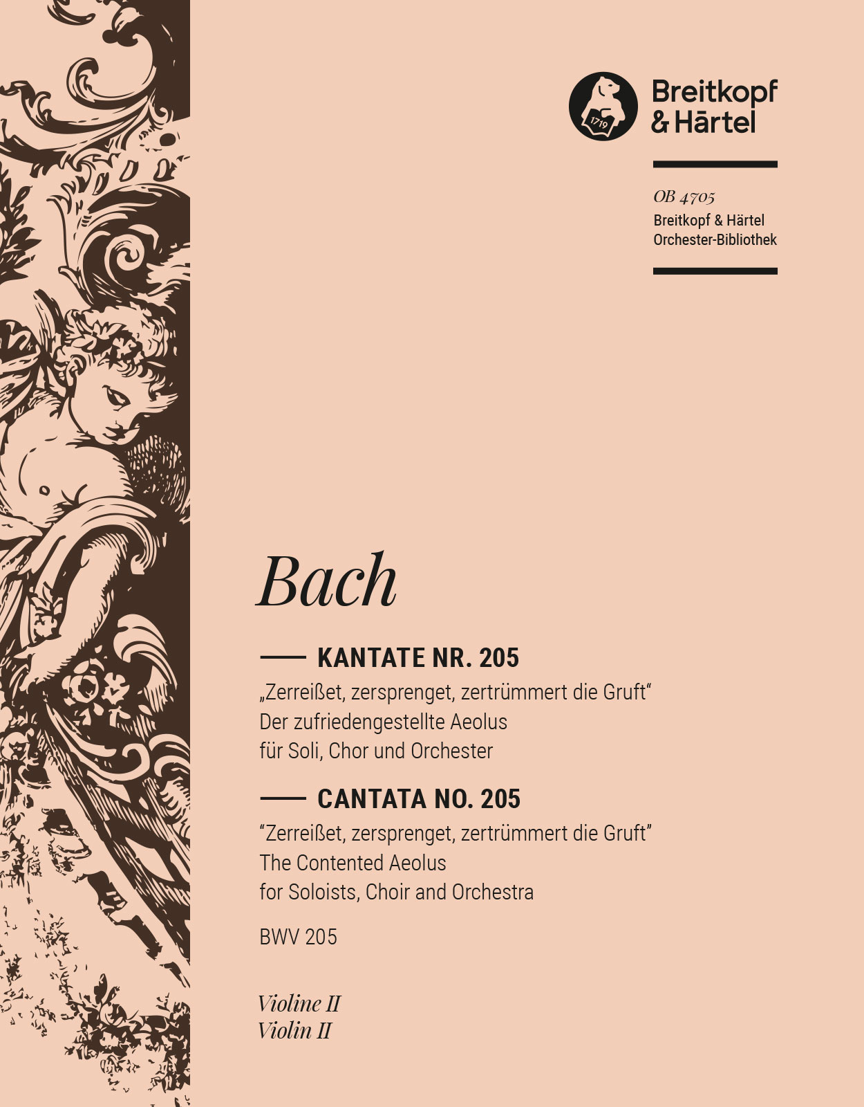OB 4705-16 - Kantate BWV 205 „Zerreißet, zersprenget, zertrümmert die Gruft“ - Cover