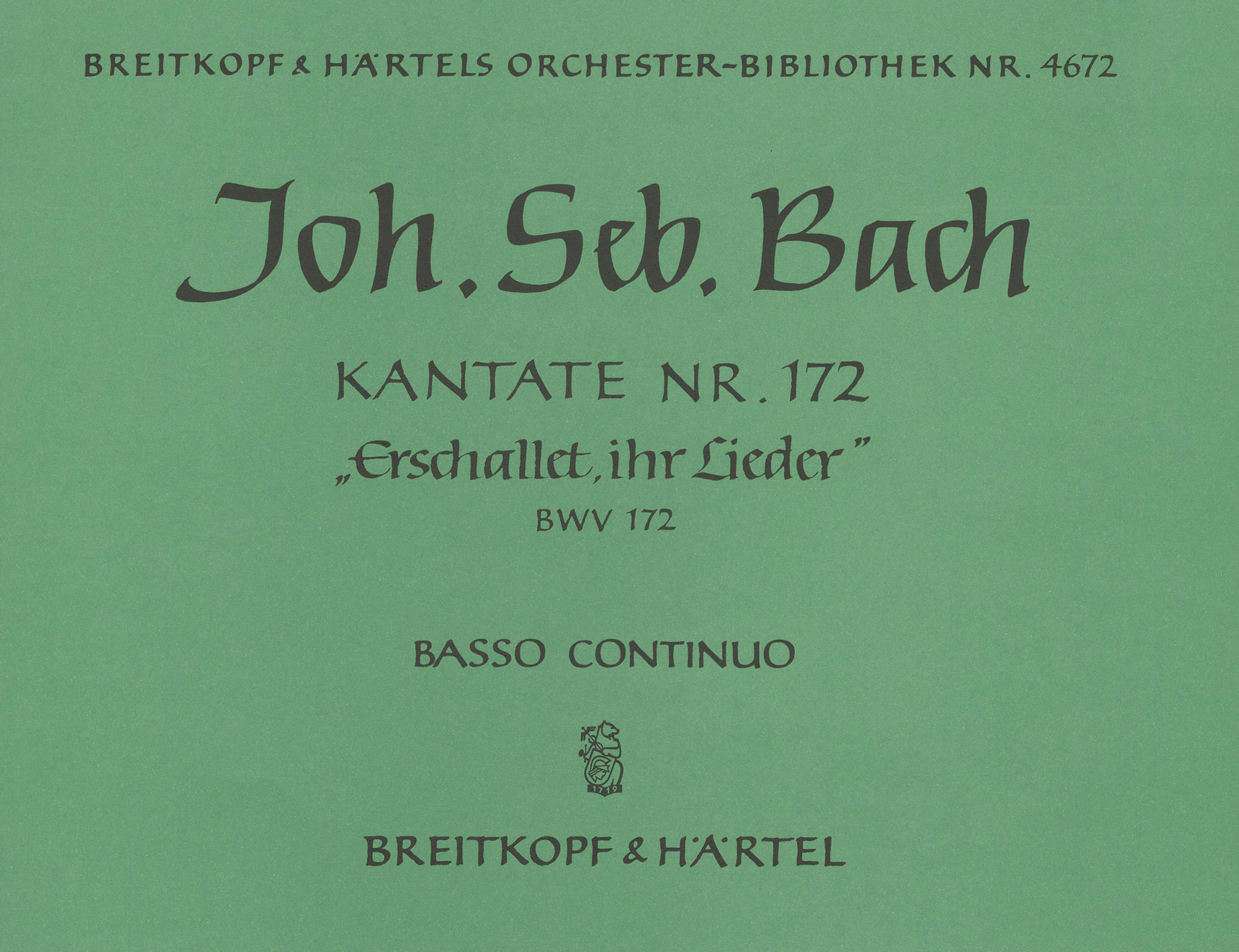 OB 4672-11 - Cantata BWV 172 “Sing praises! Your voices” - Cover