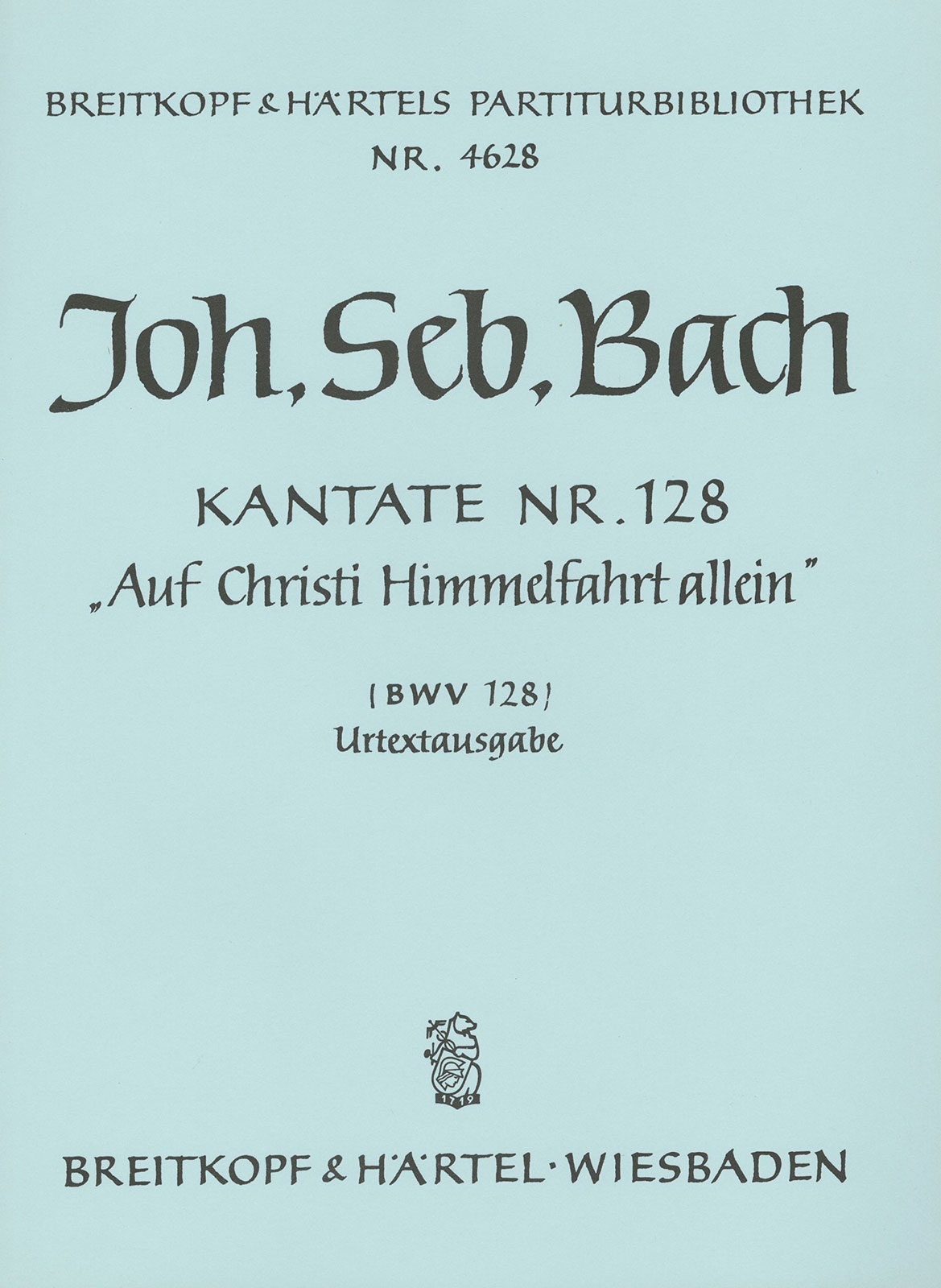 PB 4628 - Cantata BWV 128 “On Christ ascended to the skies” - Cover