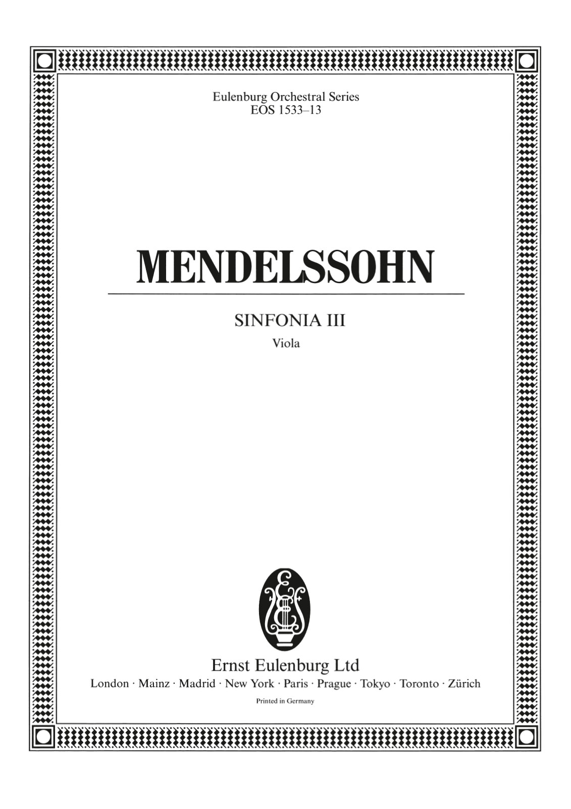 EOS 1533-19 - Sinfonia Nr. 3 e-moll MWV N 3 - Cover