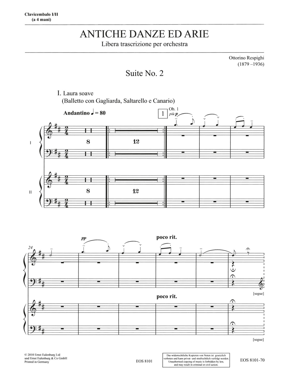 EOS 8101-12 - Antiche Danze ed Arie - Cover
