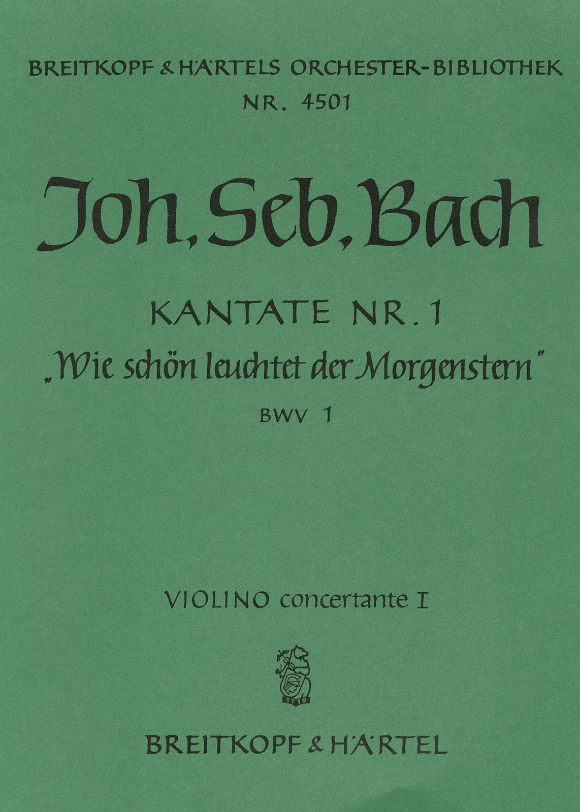 OB 4501-03 - Kantate BWV 1 „Wie schön leuchtet der Morgenstern“ - Cover