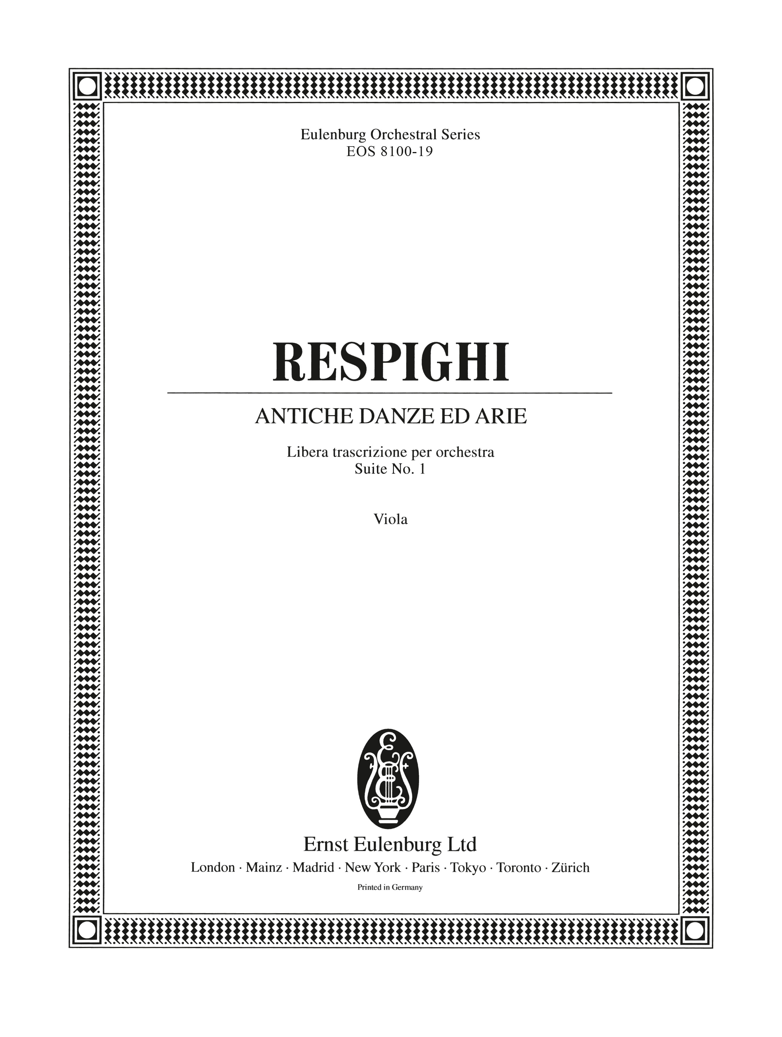 EOS 8100-19 - Antiche Danze ed Arie - Cover