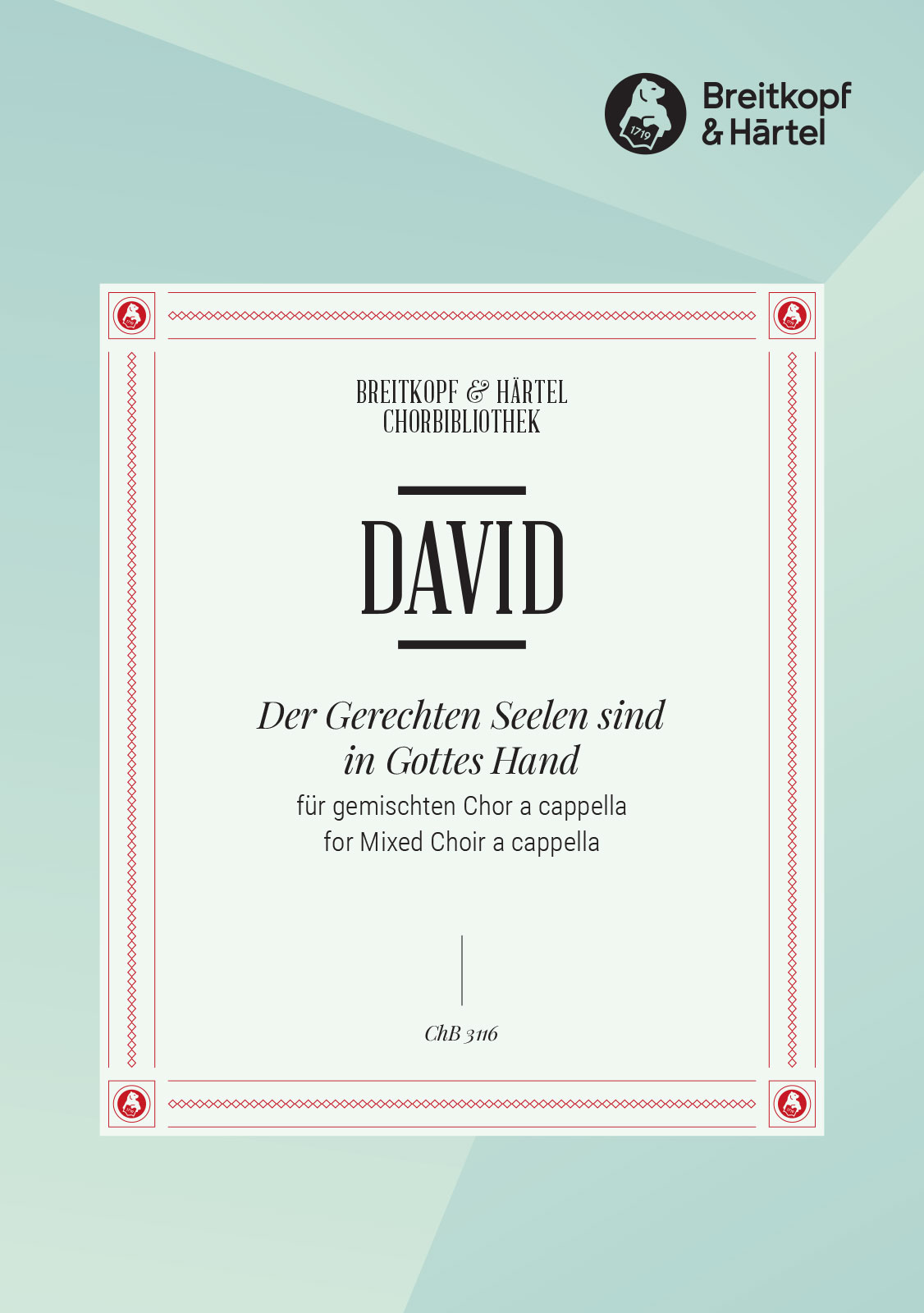 Johann Nepomuk David - Der Gerechten Seelen sind in Gottes Hand - Cover