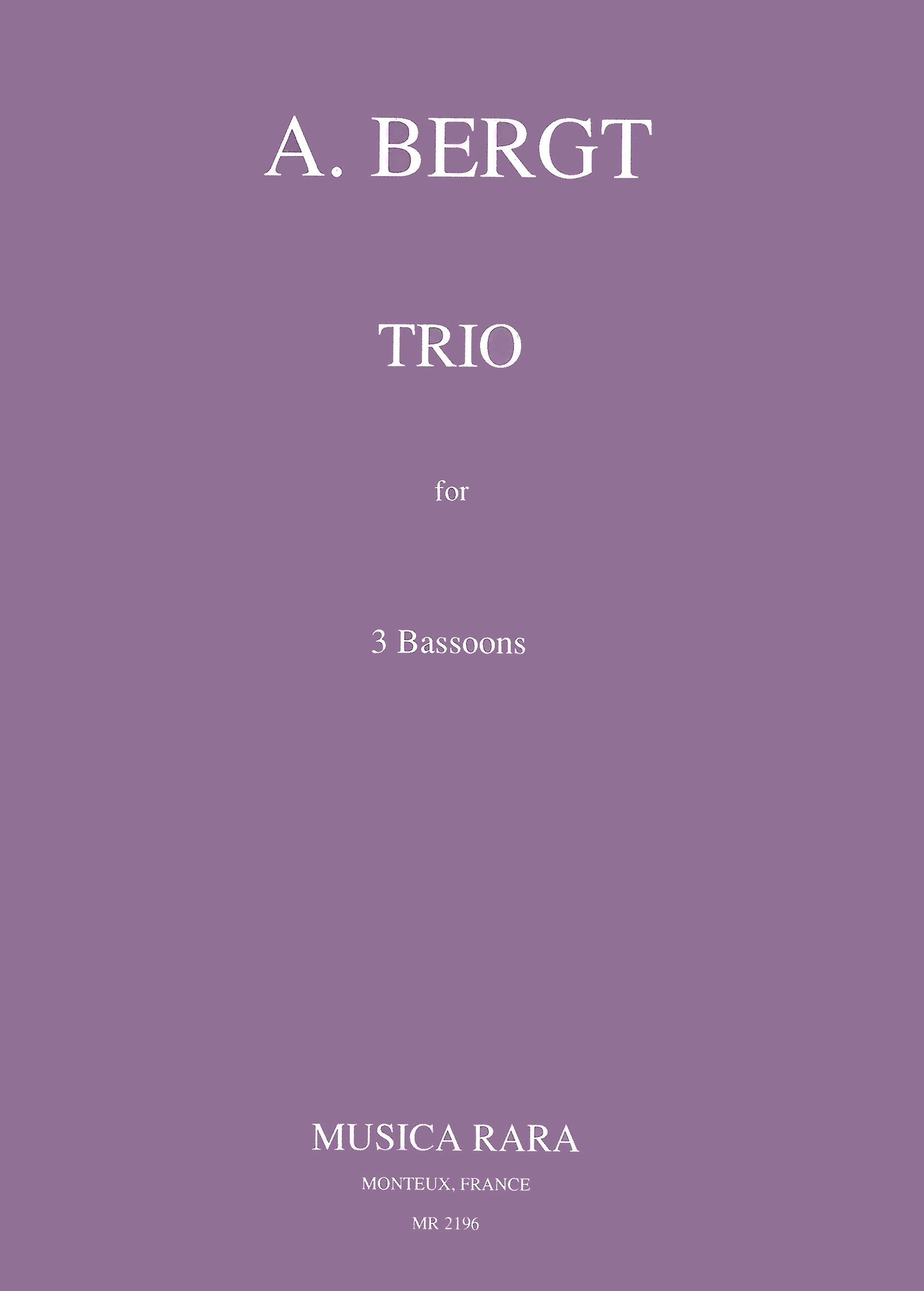 Adolf Bergt - Trio - Cover