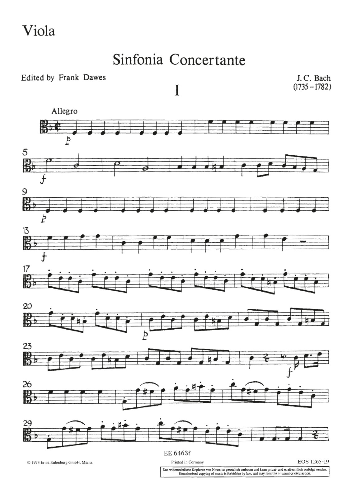 EOS 1265-19 - Sinfonia concertante F-dur - Cover