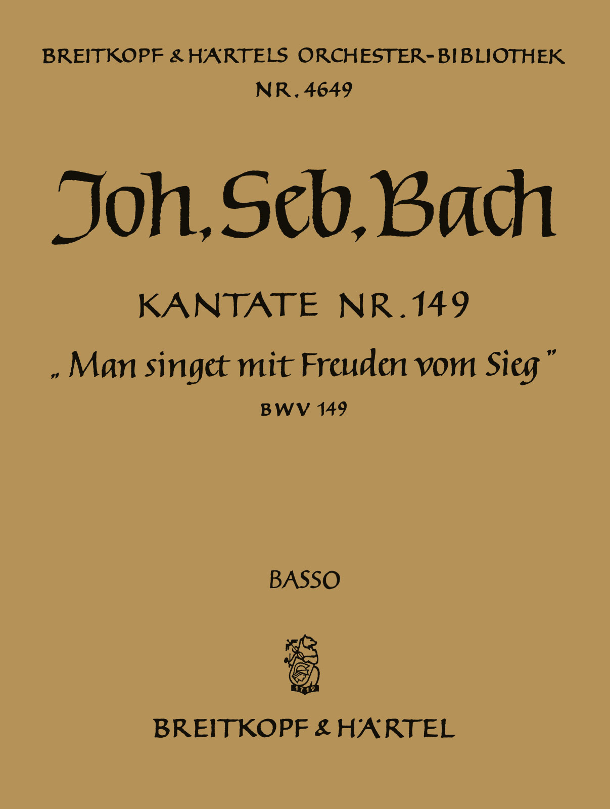 OB 4649-26 - Cantata BWV 149 “Man singet mit Freuden vom Sieg” - Cover