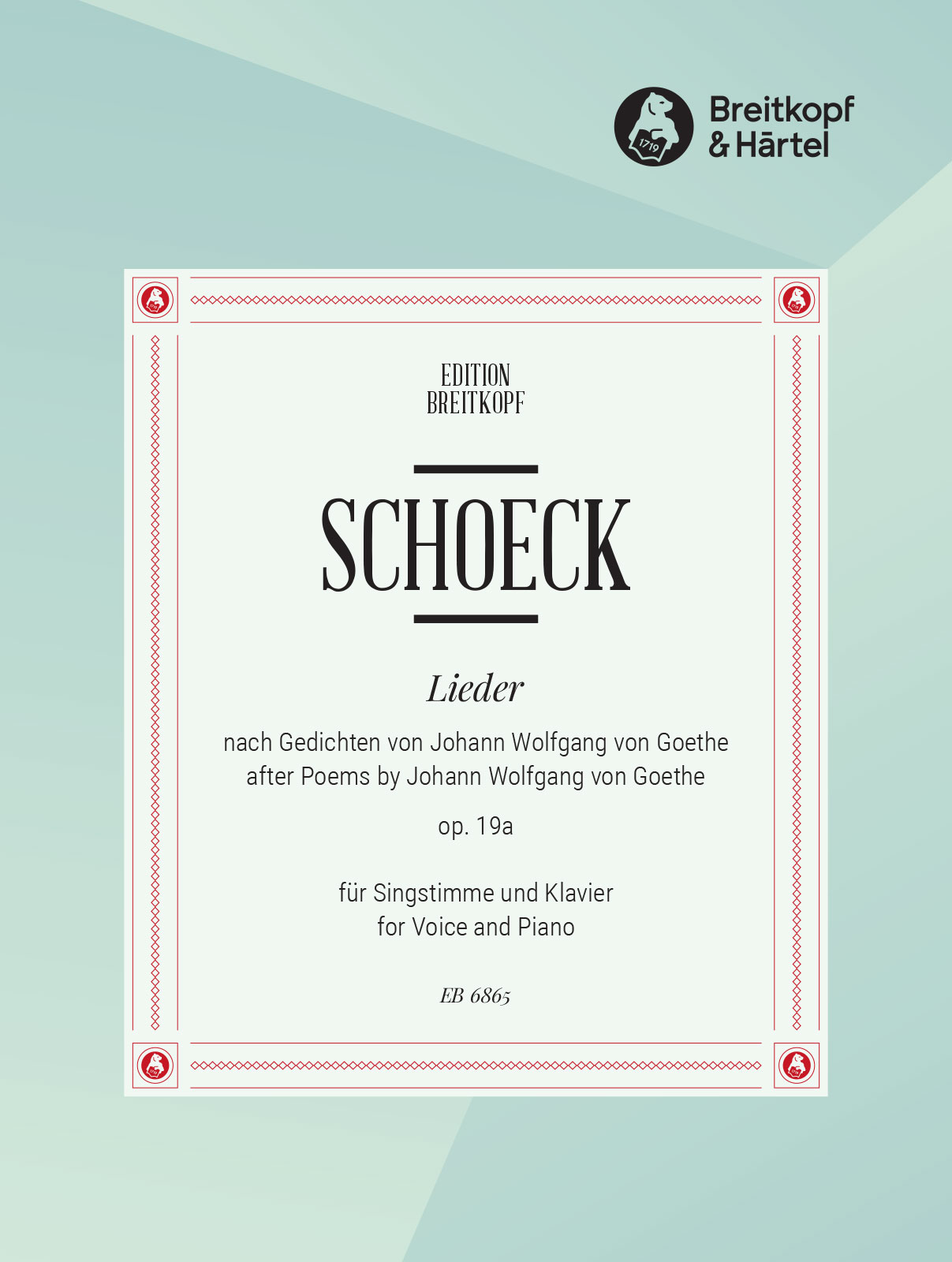 Othmar Schoeck - Lieder op. 19 - Cover