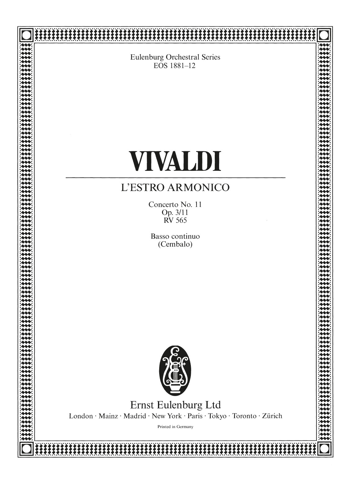 Antonio Vivaldi - L’Estro Armonico op. 3/11 RV 565 - Cover
