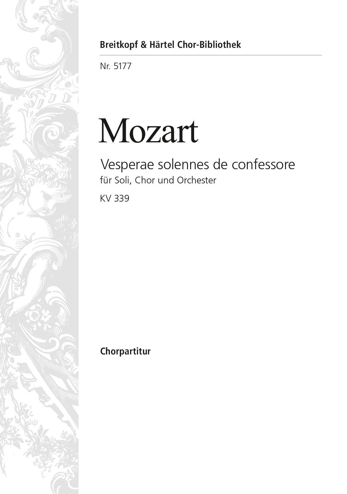 ChB 5177 - Vesperae solennes de confessore KV 339 - Cover