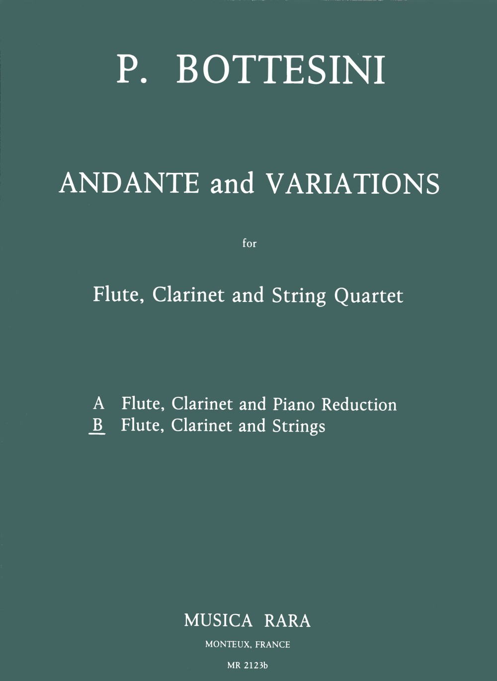MR 2123b - Andante und Variationen - Cover
