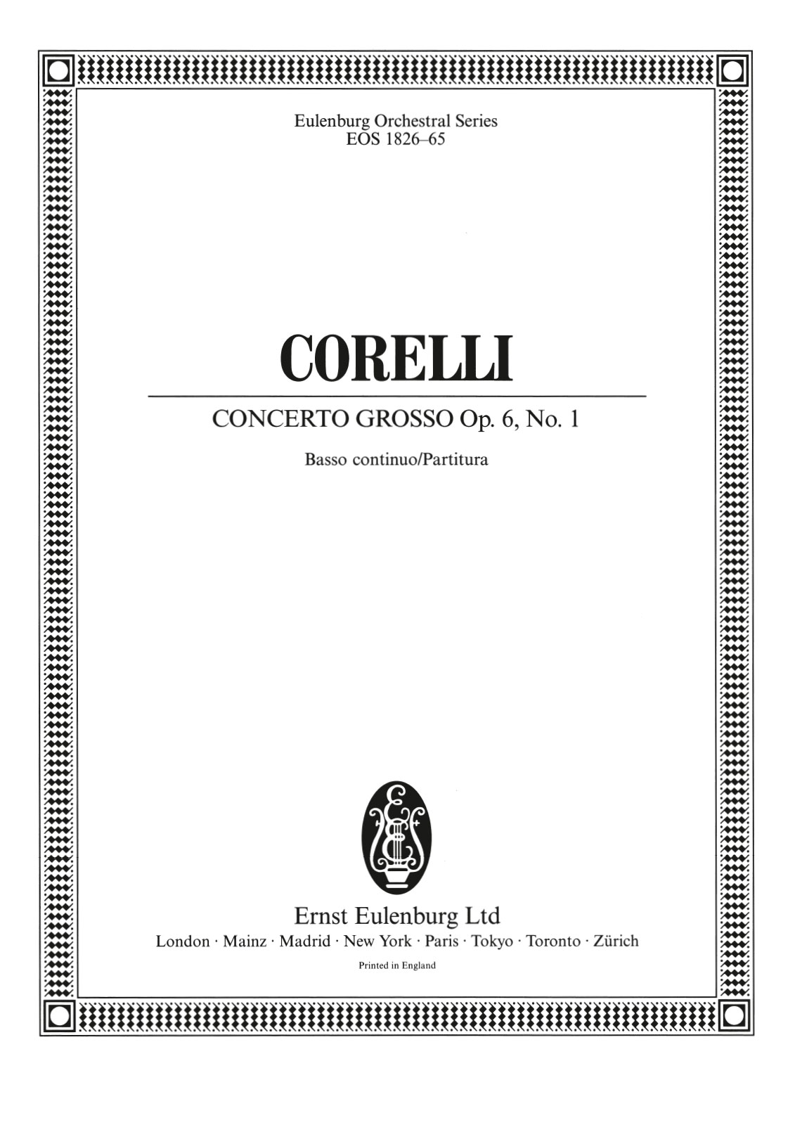 Arcangelo Corelli - Concerto grosso op. 6 Nr. 1 D-dur - Cover