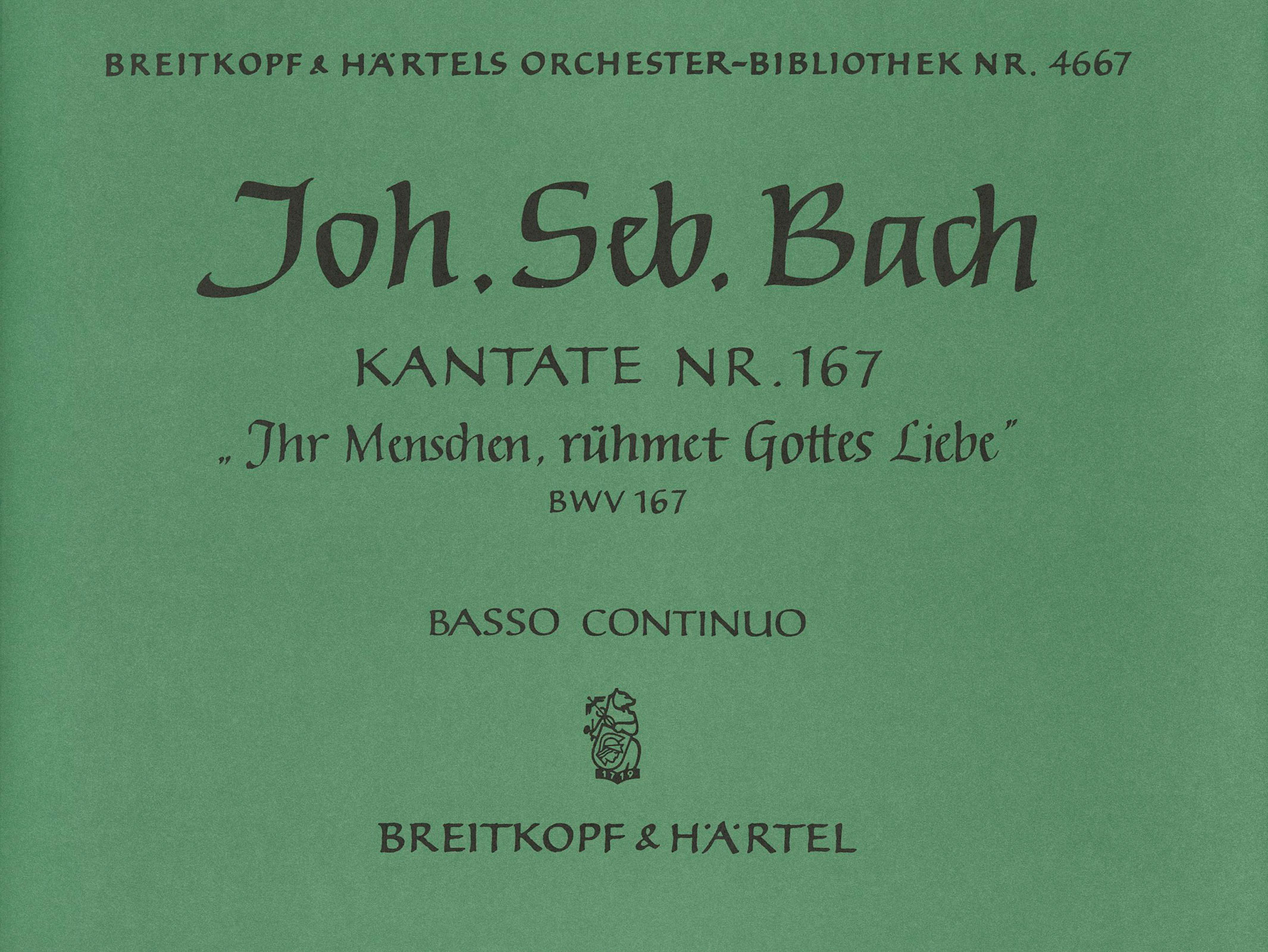 OB 4667-11 - Cantata BWV 167 “Ye mortals extol the love of the Father” - Cover