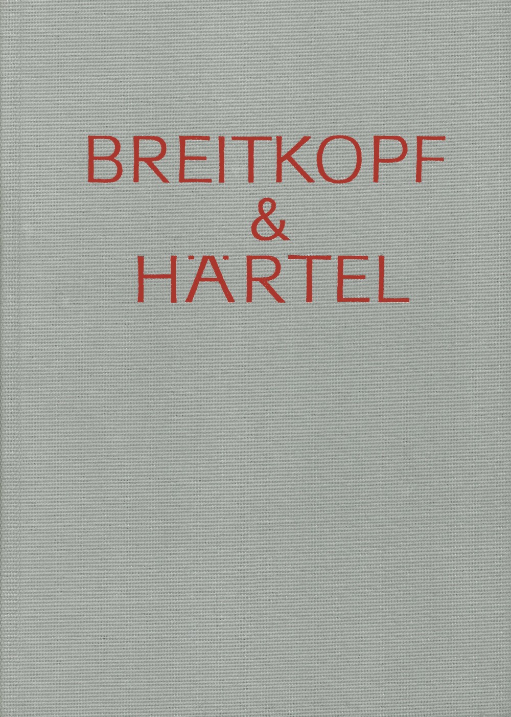 BV 110 - Breitkopf & Härtel – Commemorative Paper and Work Report - Cover