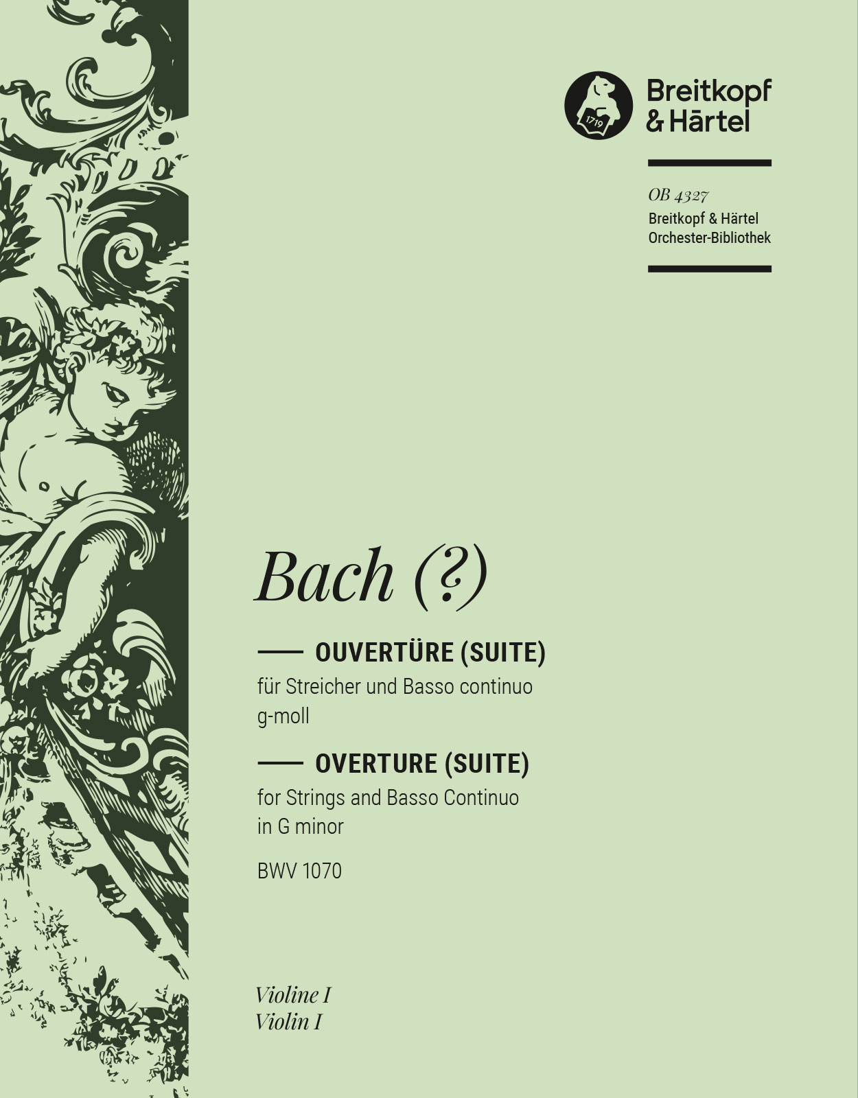 OB 4327-15 - Ouvertüre (Suite) g-moll BWV 1070 - Cover