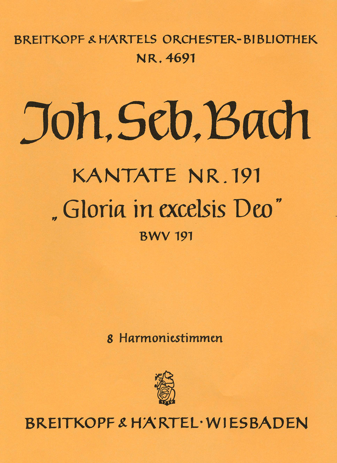 OB 4691-30 - Kantate BWV 191 „Gloria in excelsis Deo“ - Cover