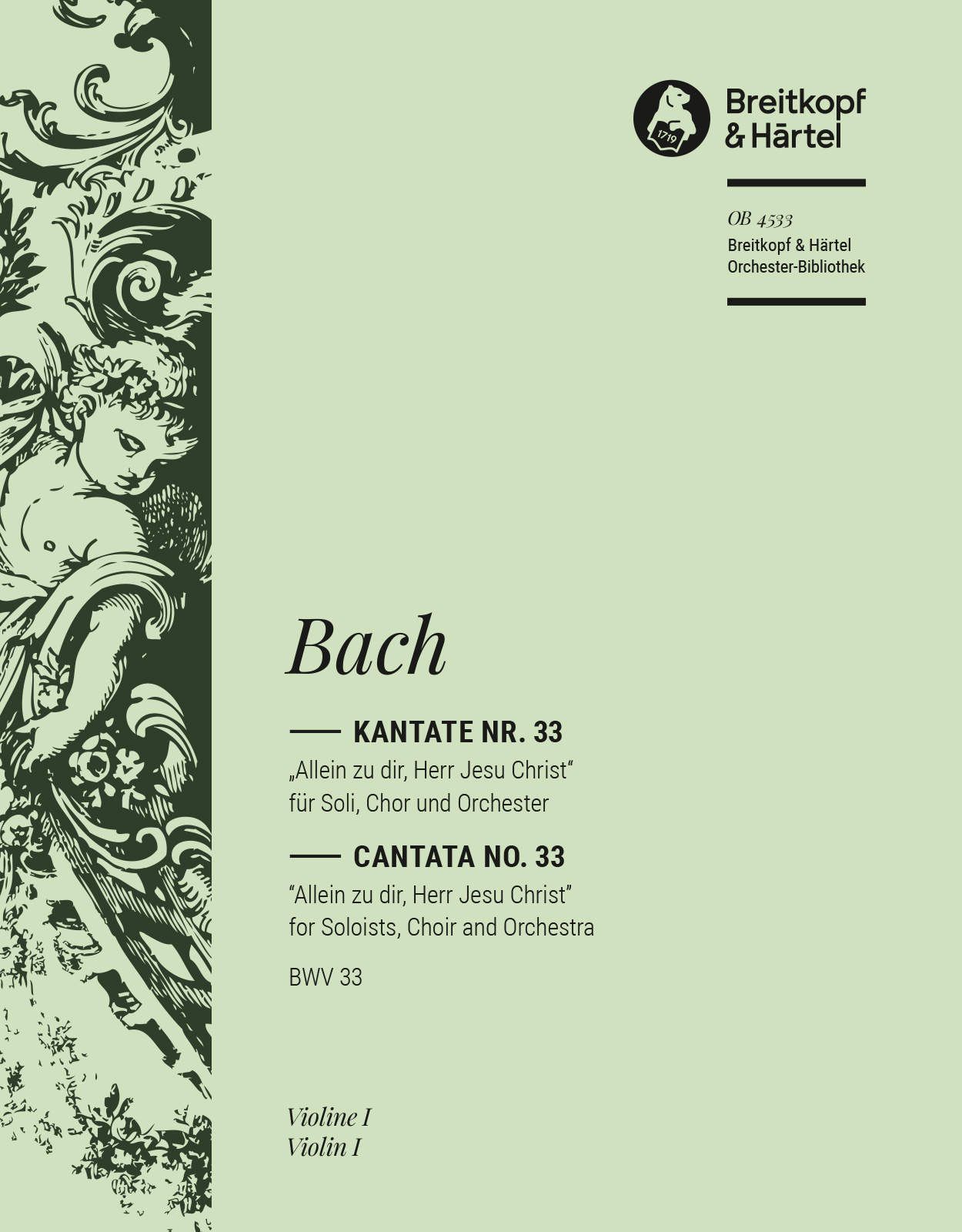 OB 4533-15 - Cantata BWV 33 “Alone in Thee, Lord Jesus Christ” - Cover