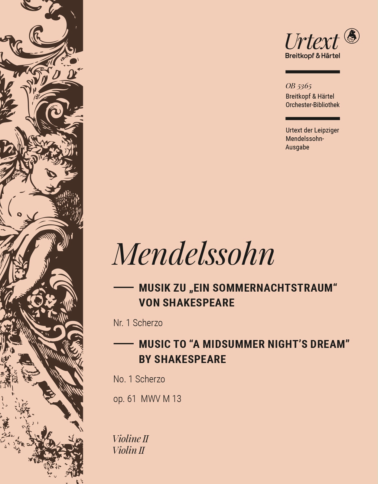 OB 5365-16 - Ein Sommernachtstraum op. 61 MWV M 13 - Cover