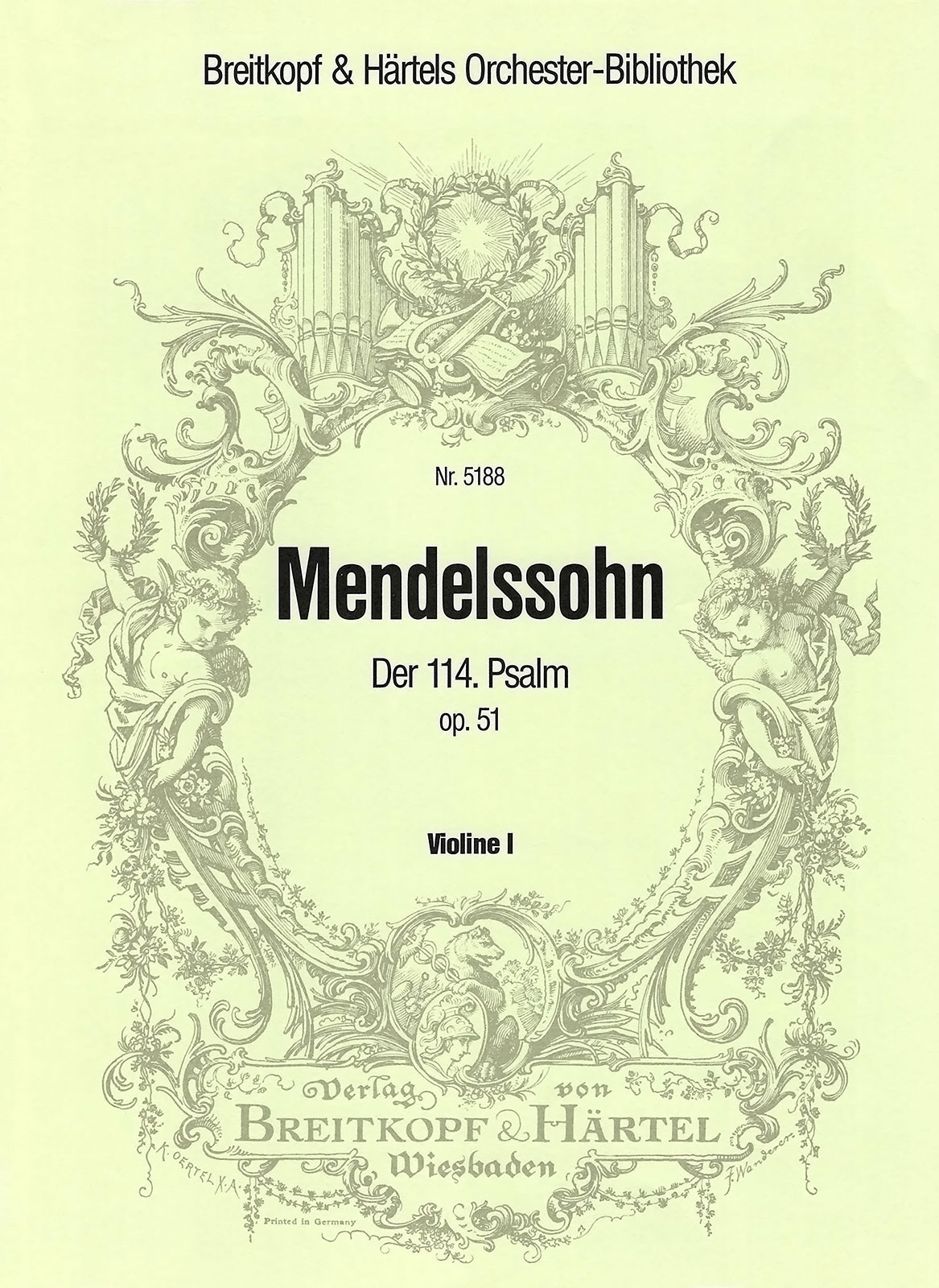OB 5188-15 - Der 114. Psalm op. 51 MWV A 17 „Da Israel aus Ägypten zog“ - Cover
