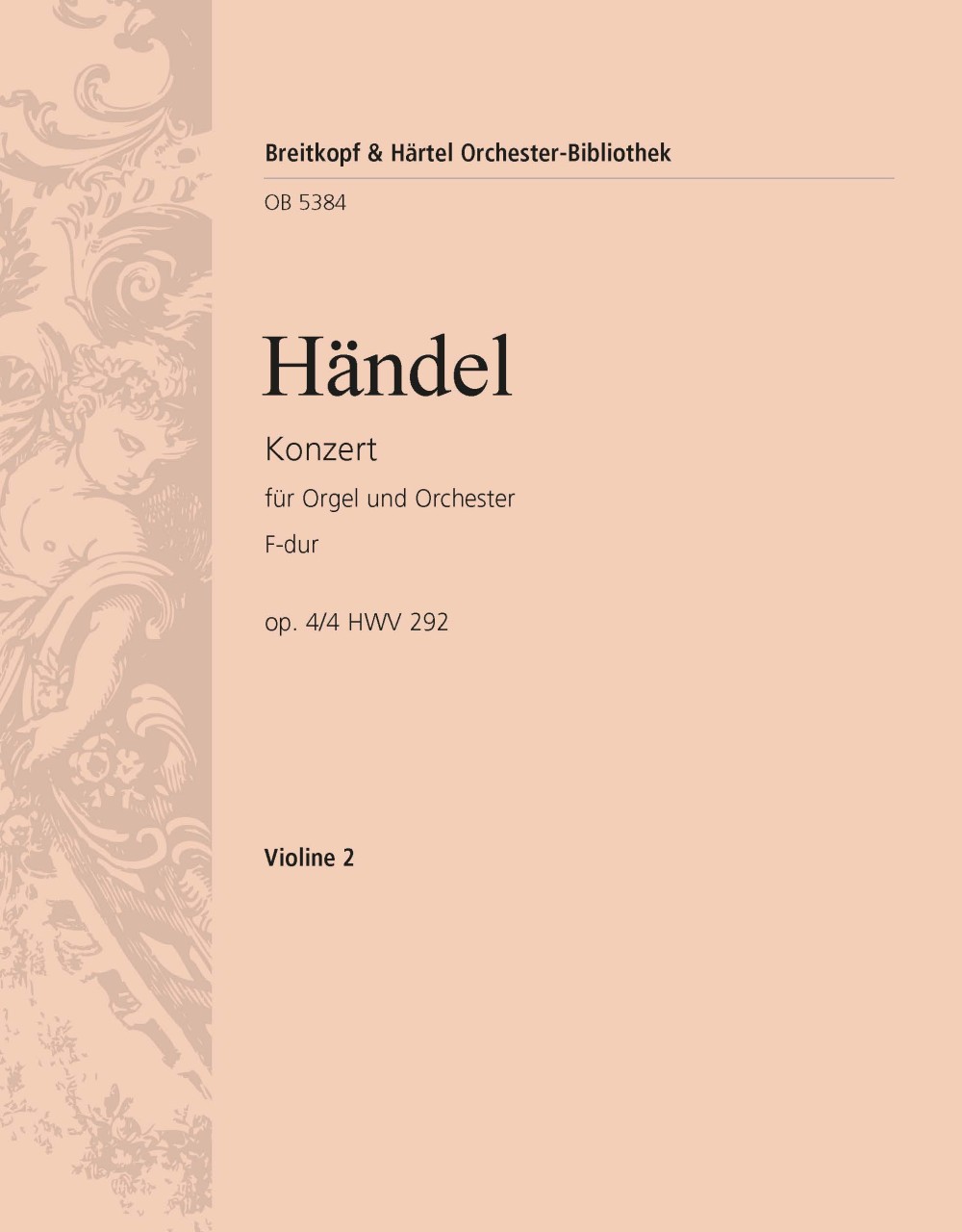 OB 5384-16 - Orgelkonzert (Nr. 4) F-dur op. 4/4 HWV 292 - Cover