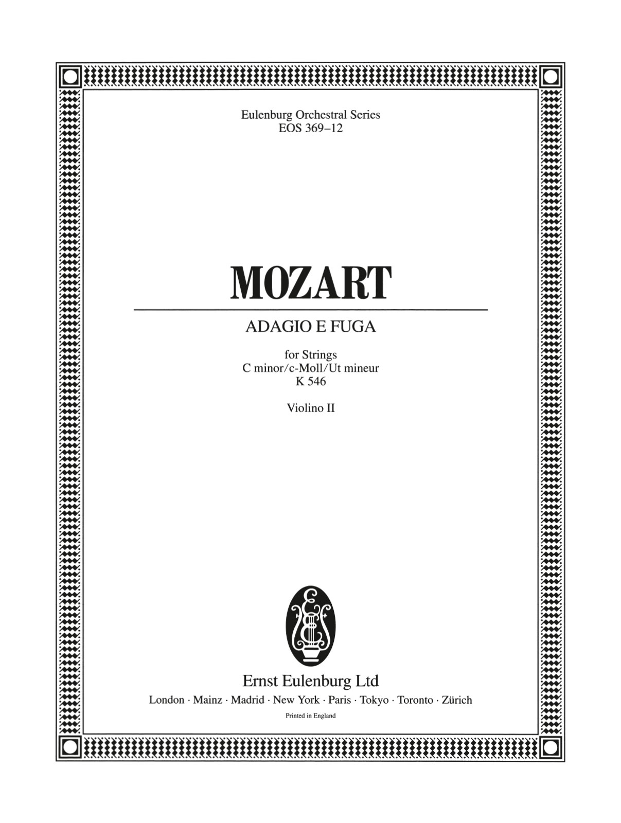 EOS 369-16 - Adagio und Fuge c-moll KV 546 - Cover