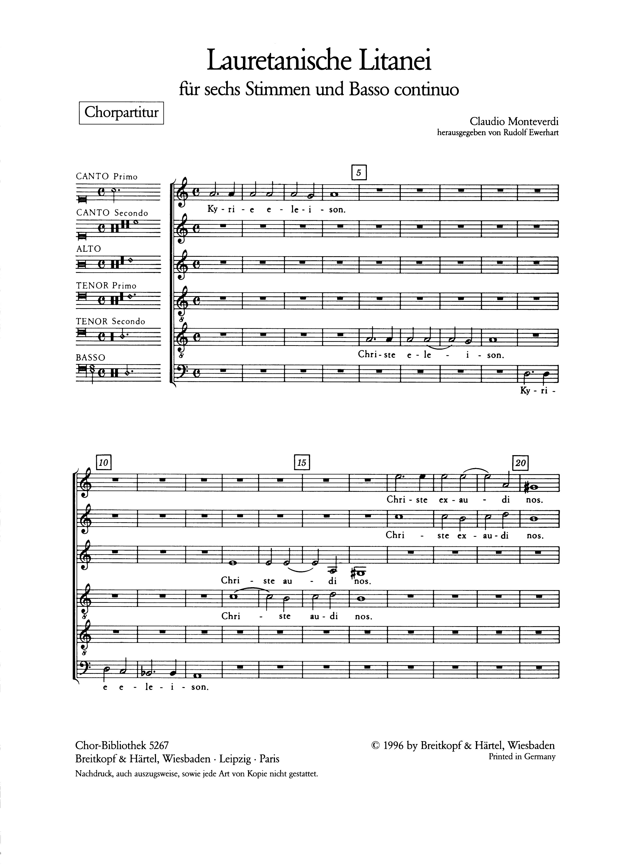 ChB 5267 - Lauretanische Litanei „Kyrie eleison“ - Cover