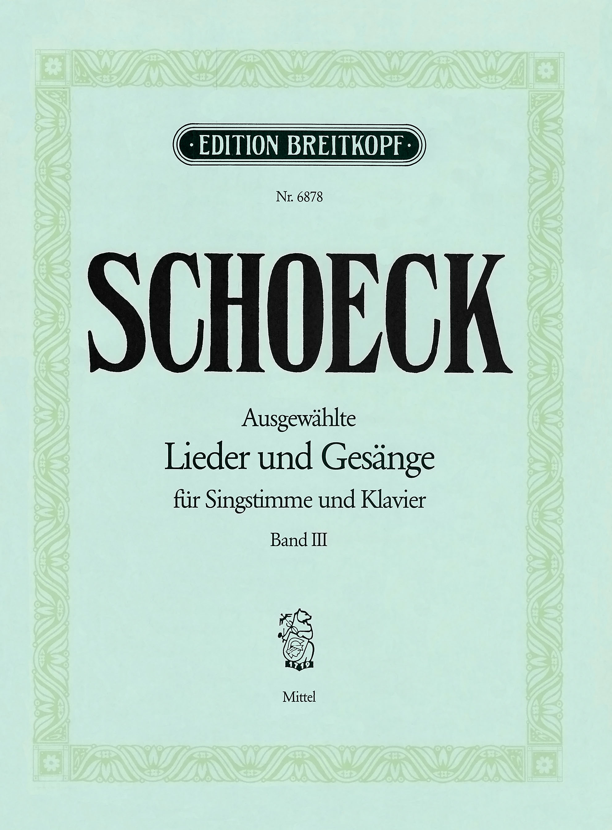 EB 6878 - Selected Lieder and Songs - Cover