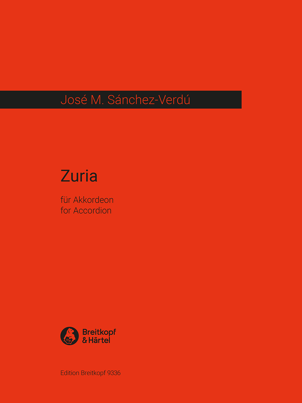 José M. Sánchez-Verdú - Zuria - Cover