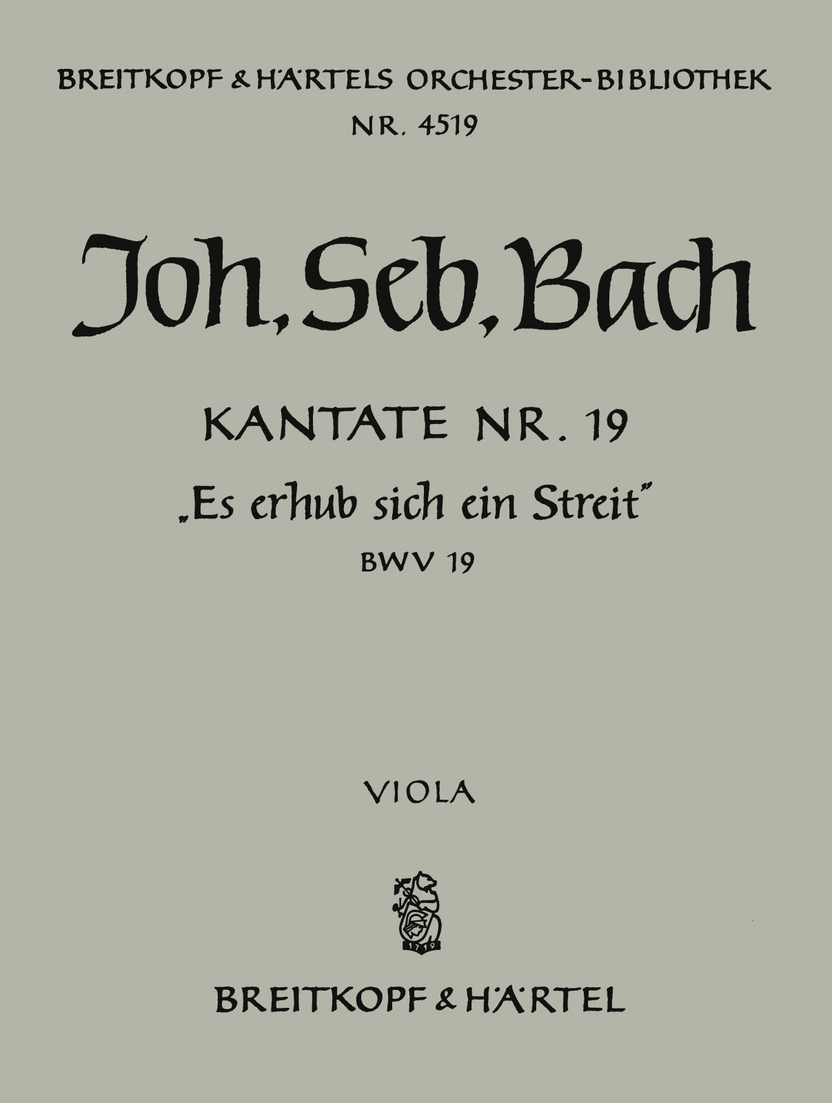 OB 4519-19 - Cantata BWV 19 “There uprose a fierce strife” - Cover