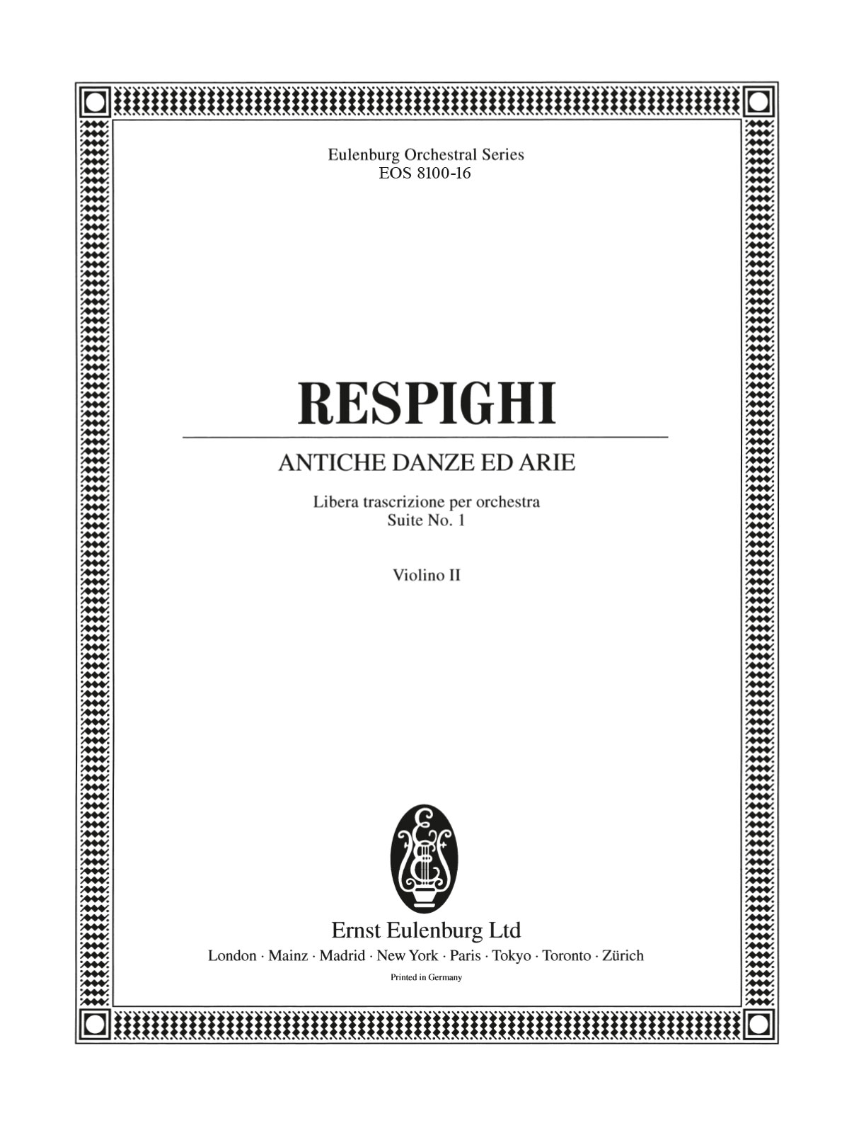 EOS 8100-16 - Antiche Danze ed Arie - Cover