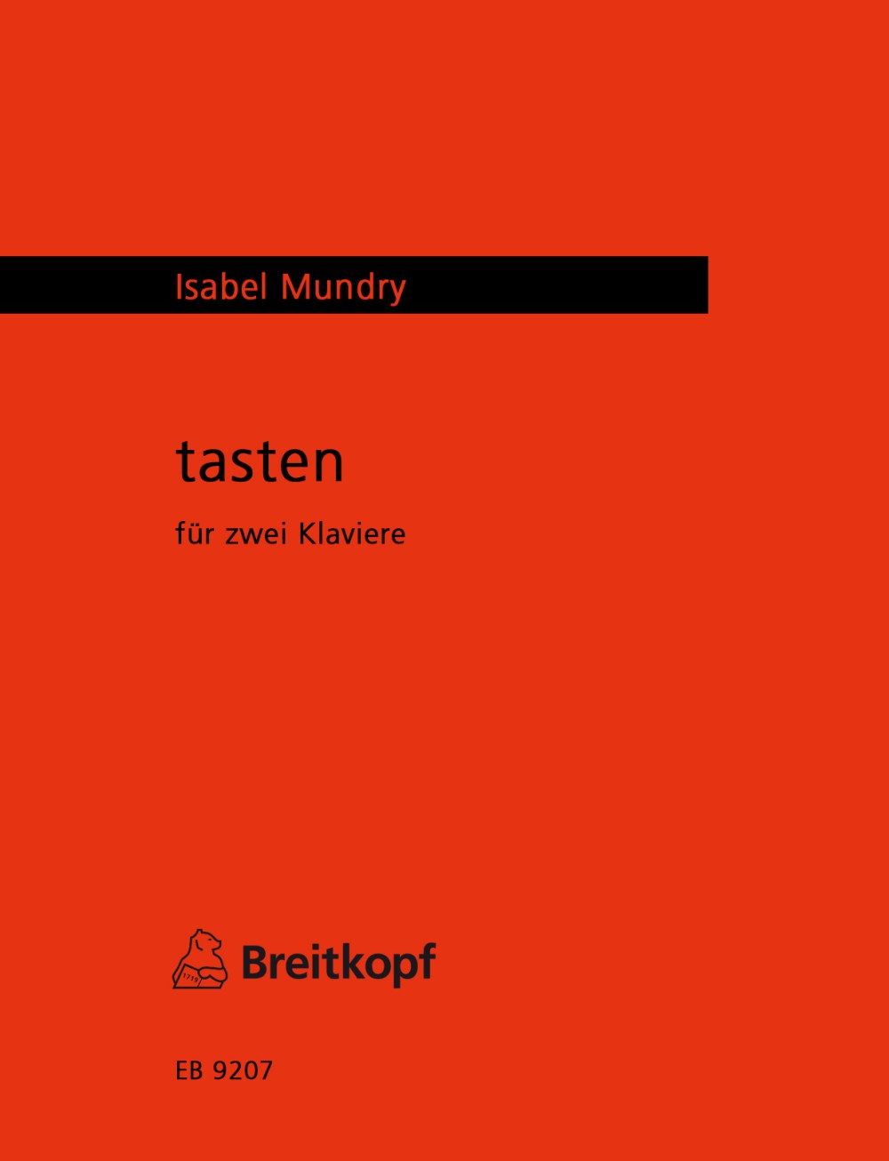 Isabel Mundry - tasten - Cover