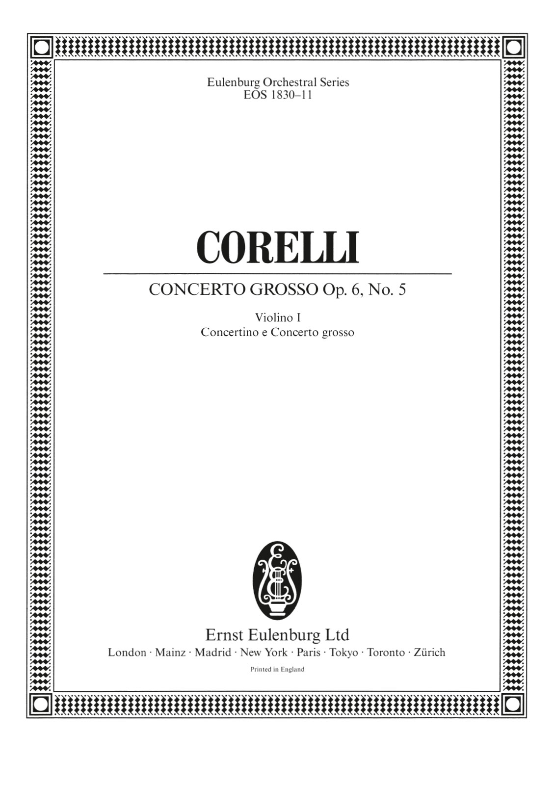 EOS 1830-15 - Concerto grosso op. 6 Nr. 5 B-dur - Cover