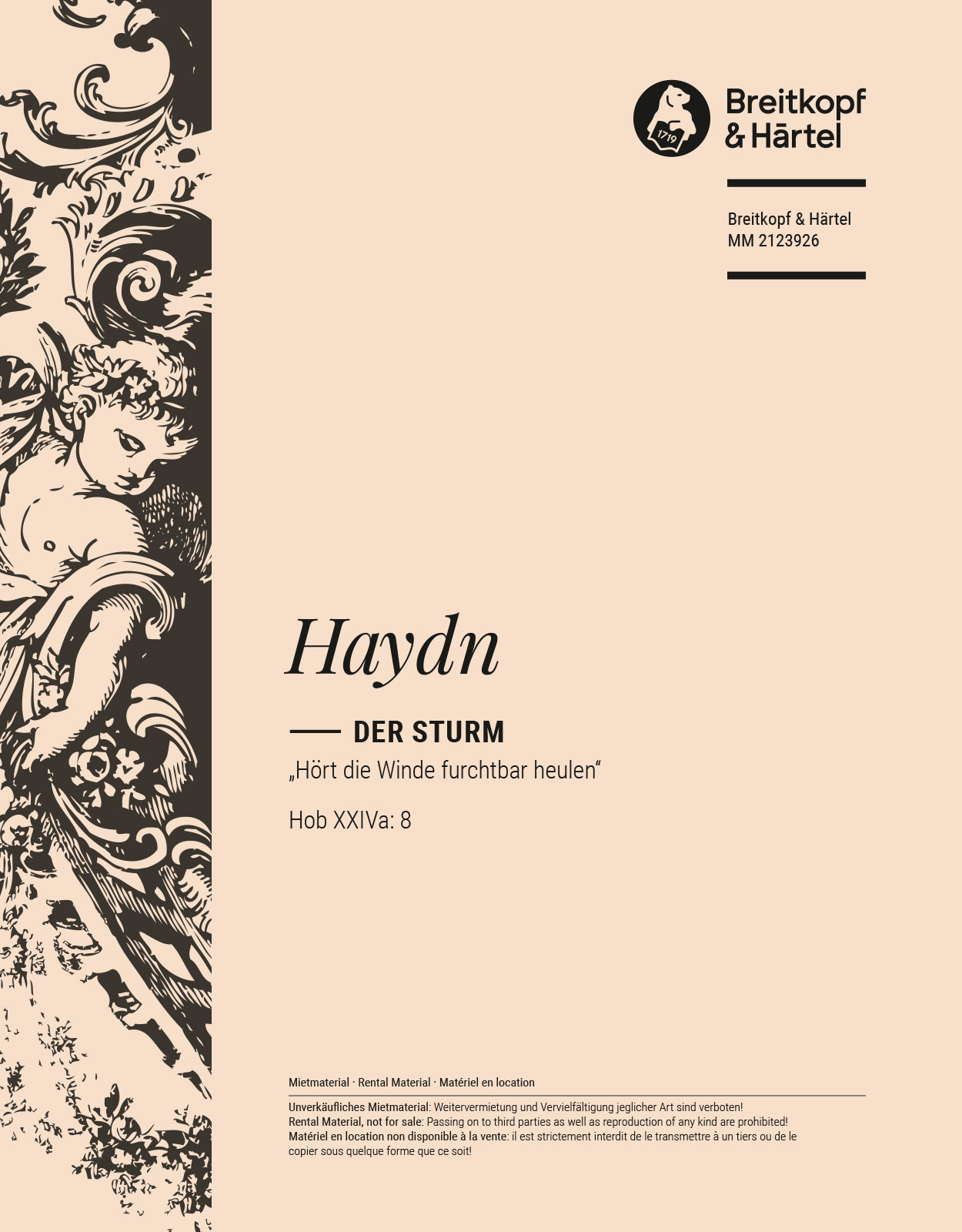 Joseph Haydn - Der Sturm Hob XXIVa:8 - Cover