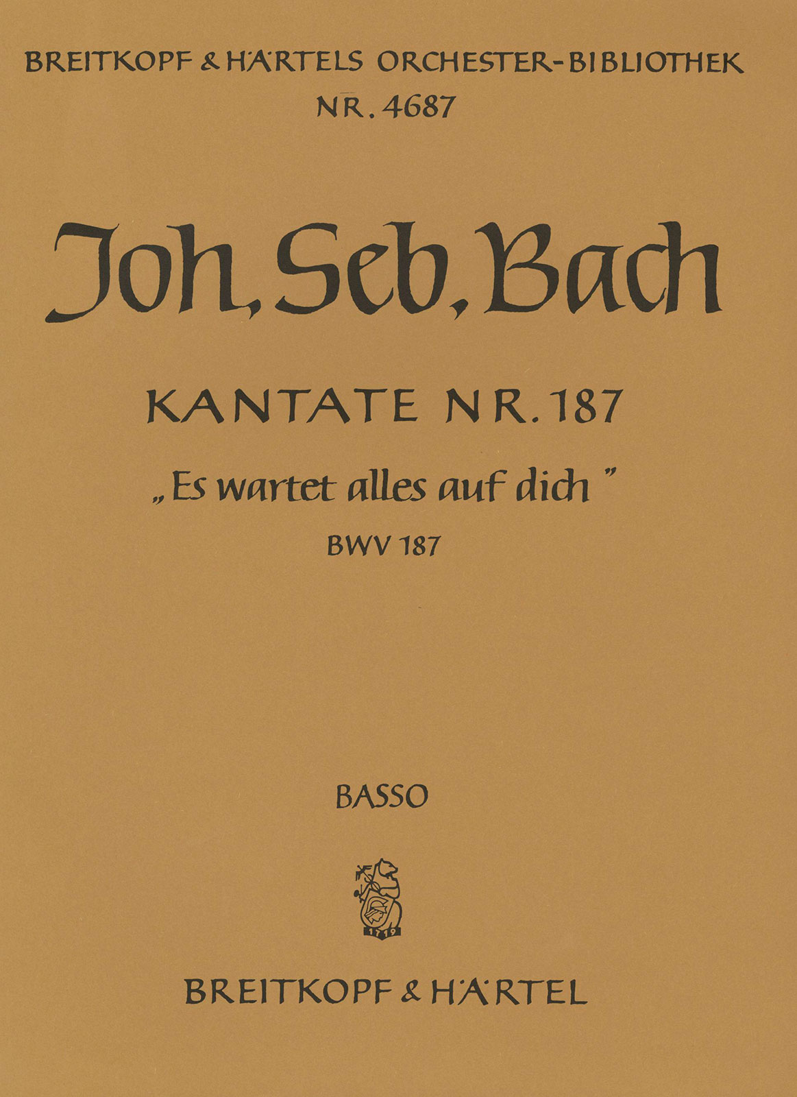 OB 4687-26 - Cantata BWV 187 “Es wartet alles auf dich” - Cover
