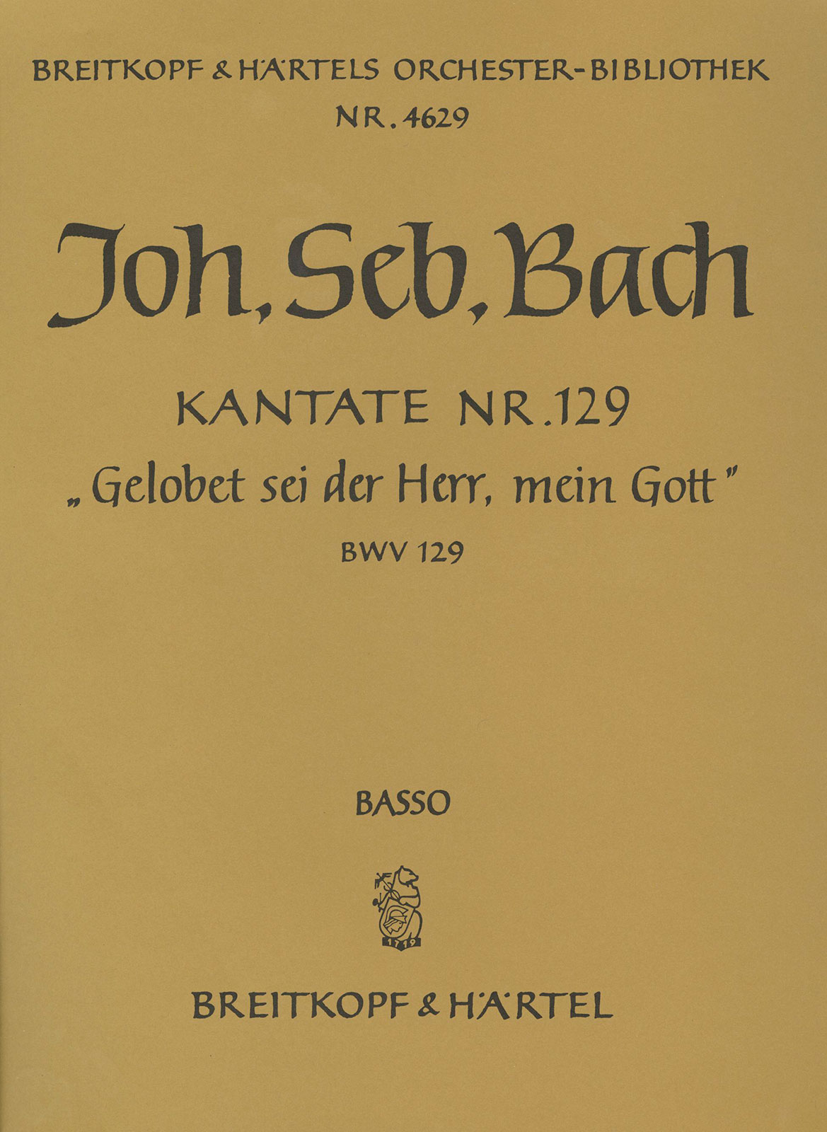 OB 4629-26 - Kantate BWV 129 „Gelobet sei der Herr, mein Gott“ - Cover