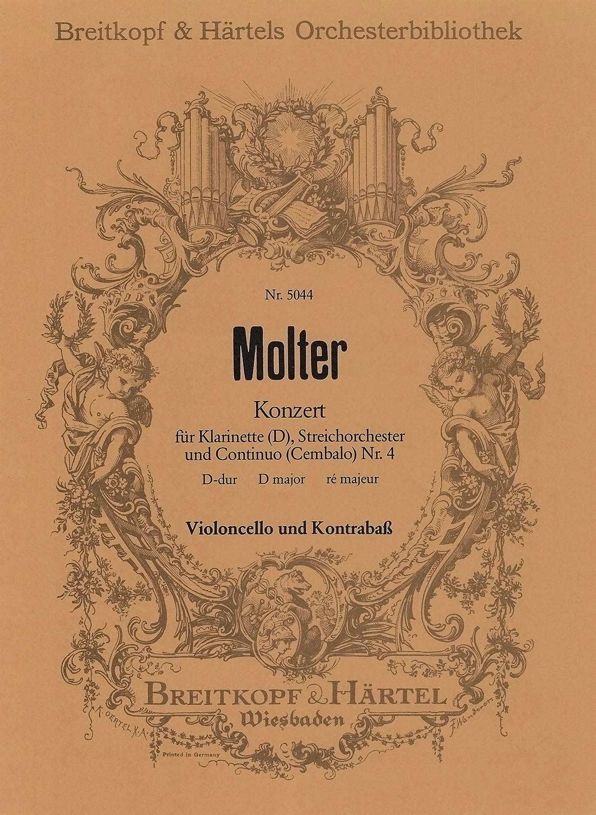 OB 5044-26 - Clarinet Concerto No. 4 in D major - Cover