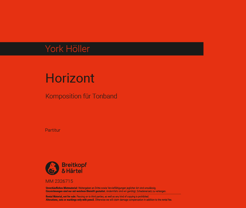 York Höller - Horizont - Cover
