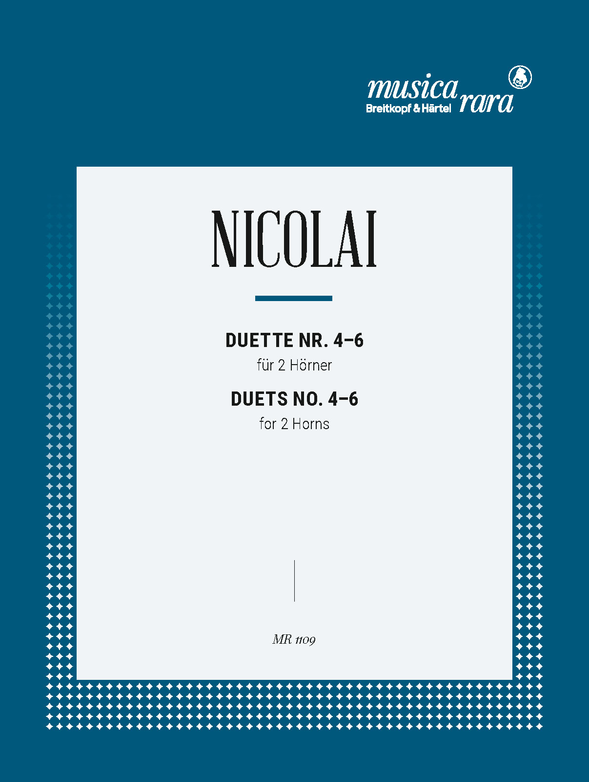 MR 1109D - Duets Nos. 4–6 - Cover
