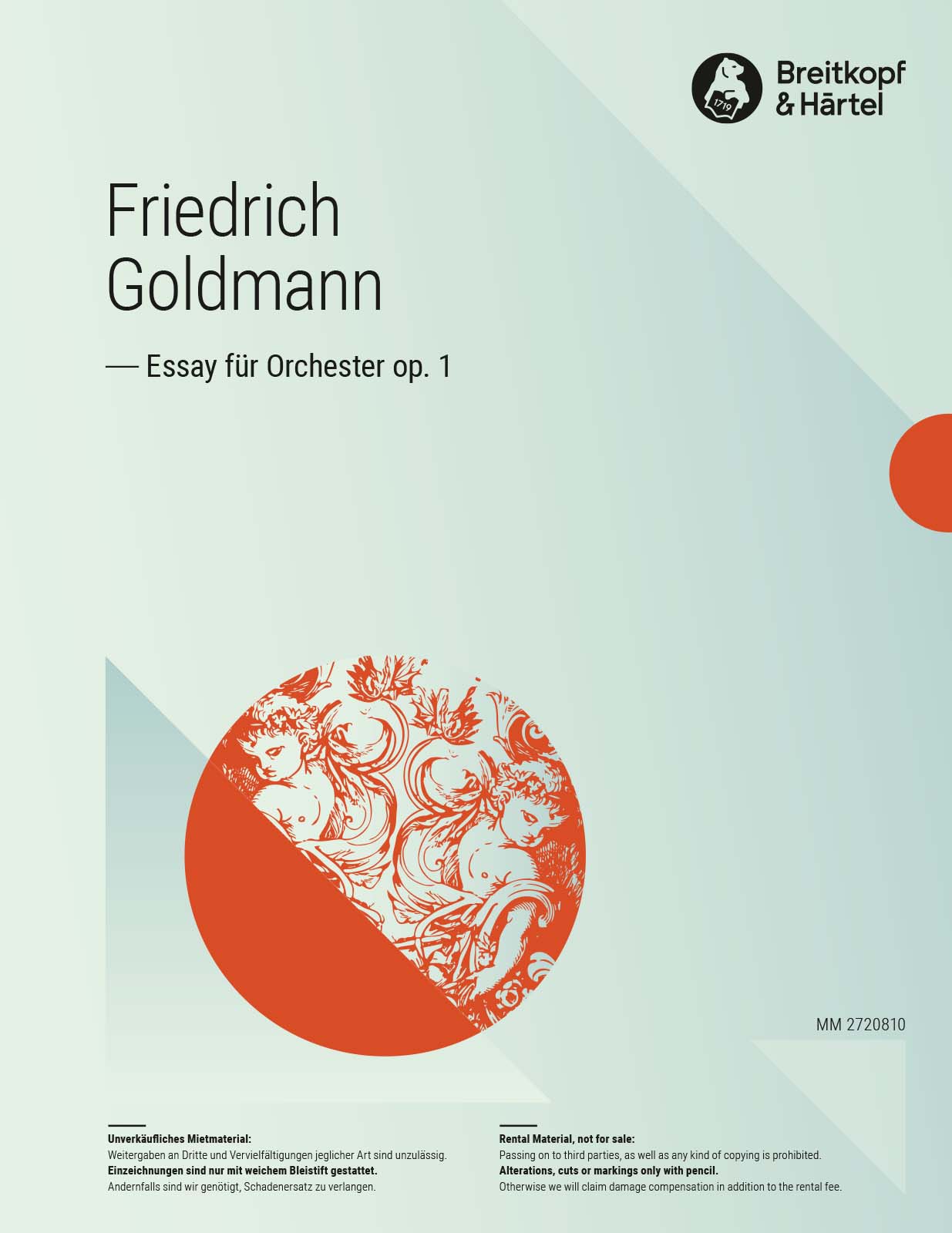 Friedrich Goldmann - Essay für Orchester op. 1 - Cover