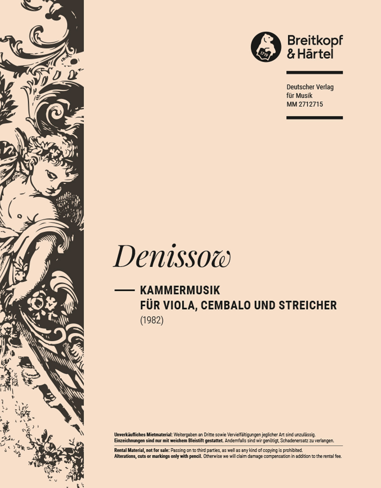 Edison Denissow - Kammermusik für Viola, Cembalo und Streicher - Cover
