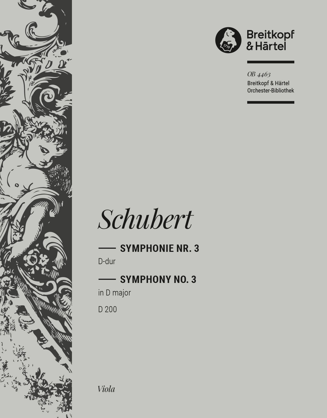 OB 4463-19 - Symphony No. 3 in D major D 200 - Cover